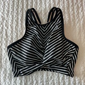 Kona Sol - black sport swim top, size S